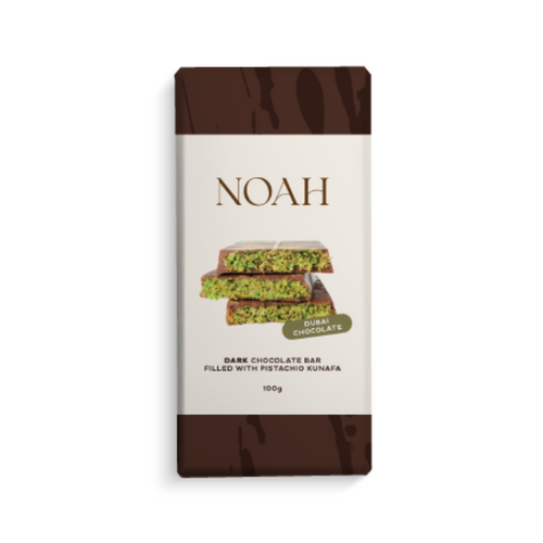 NOAH Dark Chocolate Bar Filled with Pistachio Kunafa