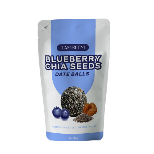 Blueberry Chia Seeds Date Balls