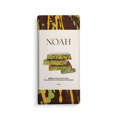 NOAH Milk Chocolate Bar Filled with Pistachio Kunafa