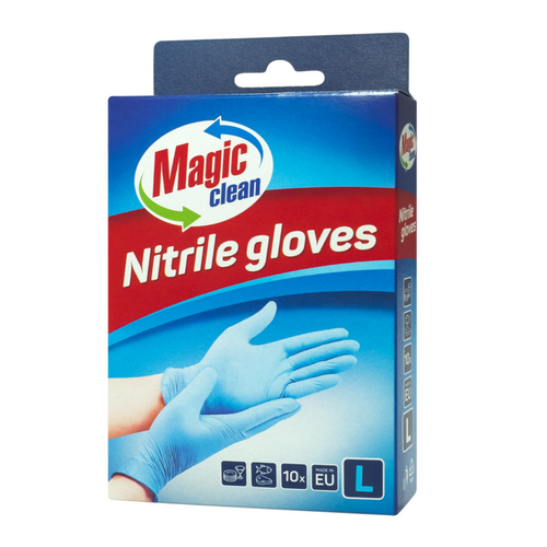 MAGIC CLEAN NITRILE GLOVES, 10 PCS, L