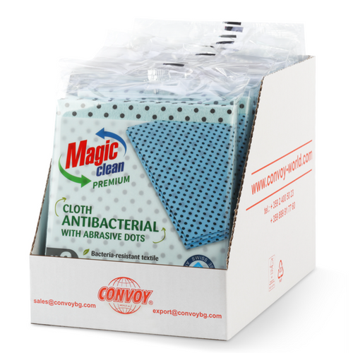 ANTIBACTERIAL CLOTH WITH ABRASIVE DOTS 3PCS