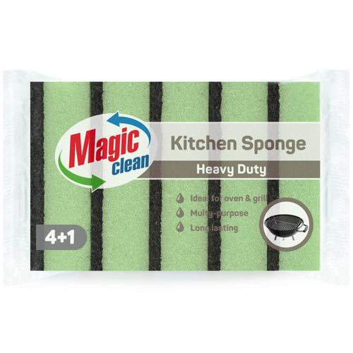 KITCHEN SPONGE 4+1 PCS. HEAVY DUTY