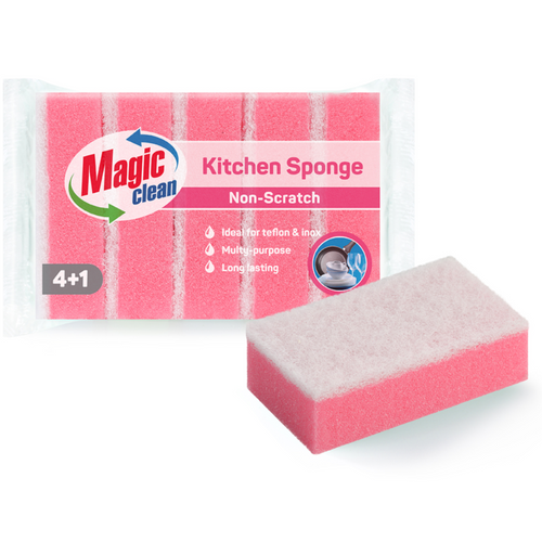 KITCHEN SPONGE 4+1 PCS. NON SCRATCH
