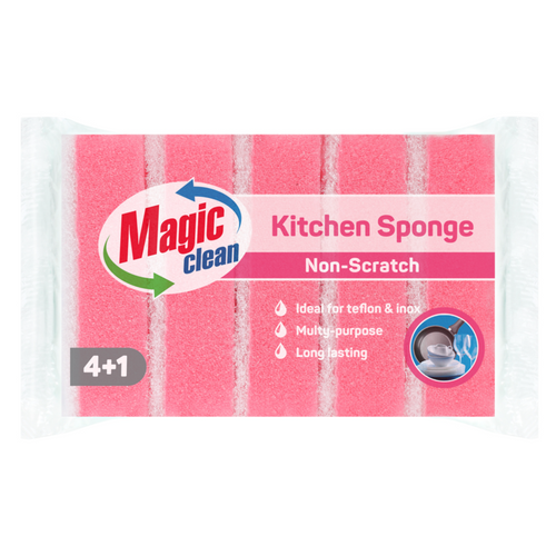 KITCHEN SPONGE 4+1 PCS. NON SCRATCH