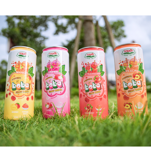 Private Label Natural Healthy Popping Boba with Fruit Juice NAWON in Vietnam Factory Free Sample OEM ODM ISO BRC KOSHER HALAL FSSC Best Drink