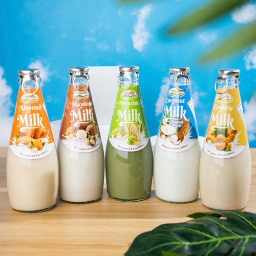 Trending Product Good Taste Vietnam OEM ODM 100% Nut Milk Drink 290ML Glass Bottle Service Low MOQ Cheap Price Fast Delivery GMP