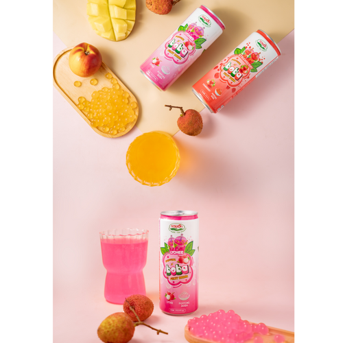 Private Label Natural Healthy Popping Boba with Fruit Juice NAWON in Vietnam Factory Free Sample OEM ODM ISO BRC KOSHER HALAL FSSC Best Drink