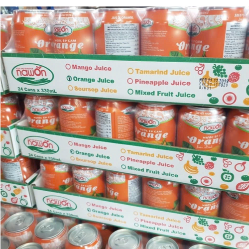 Private Label Free Sample Best Quality 18 Fruit  Juice Flavor Drink 330ML NAWON in Vietnam Manufacturer OEM OEM Low MOQ ISO