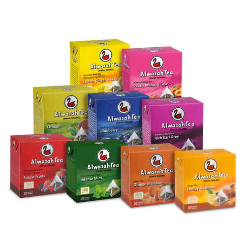 Alwazah Flavoured & Herbal Pyramid Teabag Range