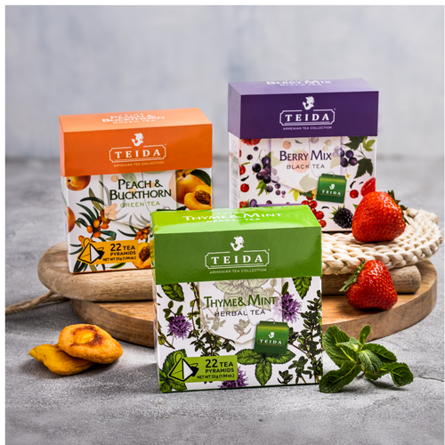 Green tea TEIDA™  Peach & Buckthorn 55 g Armenian Tea Collection