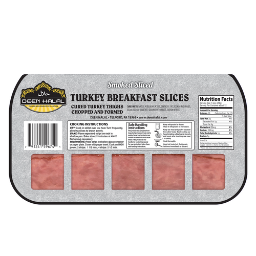 Deen Halal 12 oz Turkey Breakfast Slices