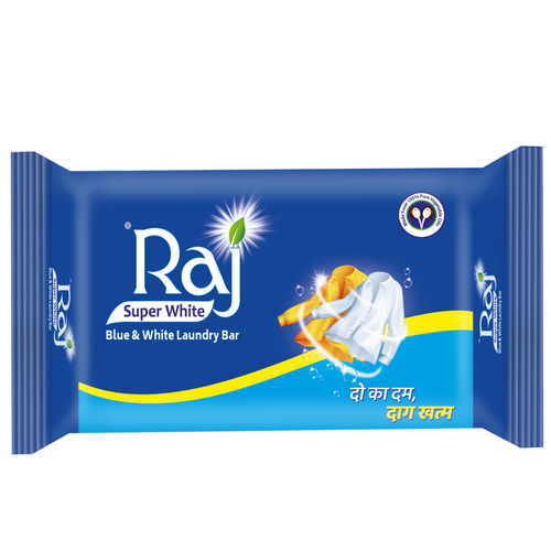 Raj Super White Blue & White Laundry Bar