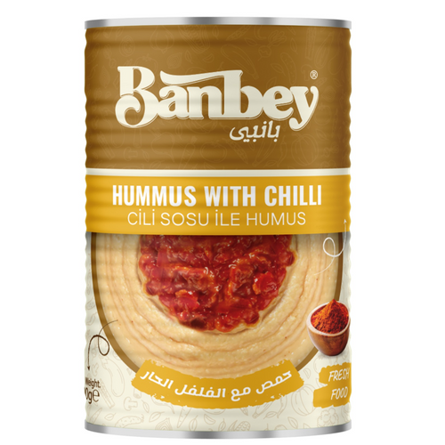 Canned hummus with tahini (chickpea paste)