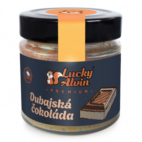 Lucky Alvin Dubaj chocolate (style) in jar