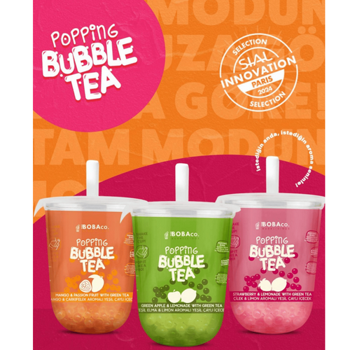 Popping Bubble Tea – Mango and Passion Fruit Green tea