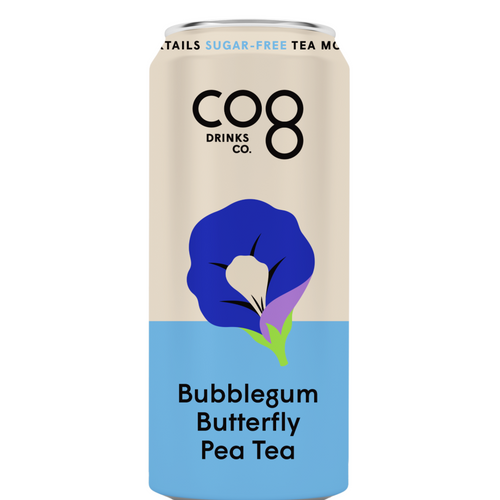 Butterfly Pea Tea Bubble Gum- Sugar Free Sparkling Iced Tea