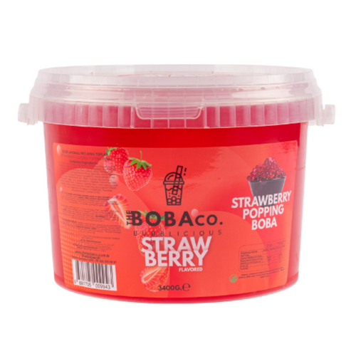 POPPING BOBA - BURSTING BOBA - STRAWBERRY 3.4KG