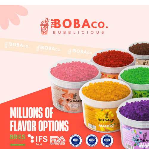 POPPING BOBA - BURSTING BOBA - RASPBERRY 3.4KG