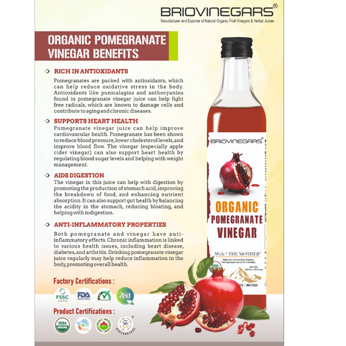 ORGANIC POMEGRANATE VINEGAR