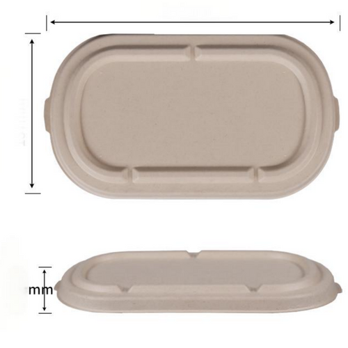 700ml eco-friendly compostable sugarcane pulp packaging box with lid