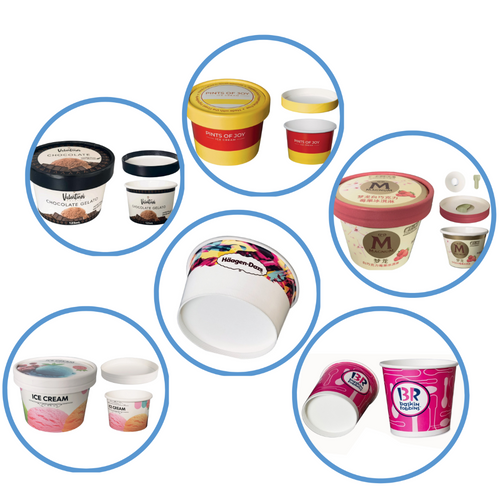 Paper tubs for ice cream