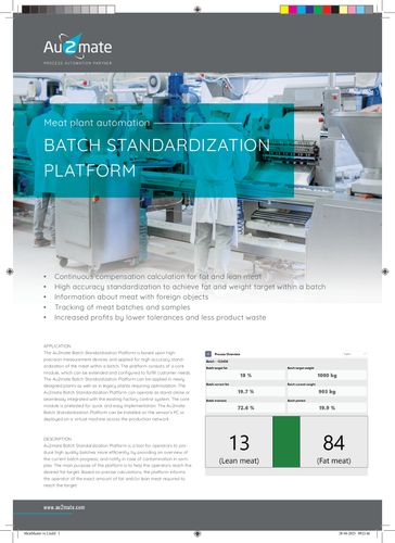 Au2mate Meat Master Batch Standardization