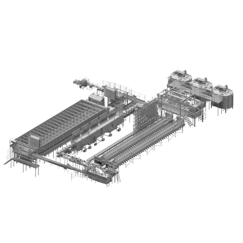 Hard and semi-hard cheeses are produced using complete and automated technological lines for their production