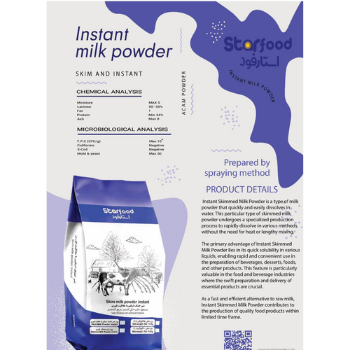 Instant milk powder