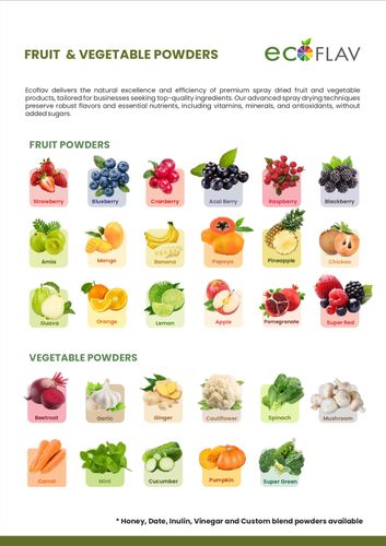 Fruits and Vegetable Powders
