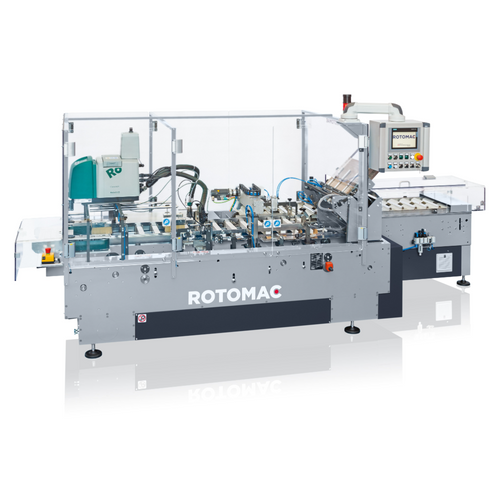 MODEL 505: Side Loading, Medium Speed Cartoning Machine For Household Use Rolls