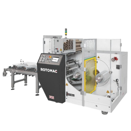 MODEL 348: High Speed Rewinding Machine For Plastic Film For Catering And Professional Rolls
