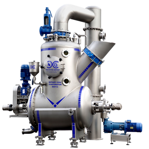 Rotary coil evaporator