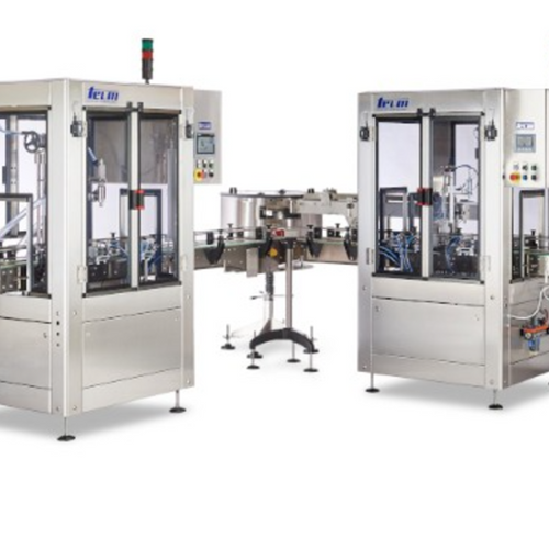 Linear piston filling and capping machine