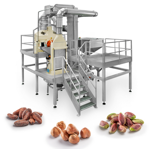 Cleaning cocoa beans and nuts
