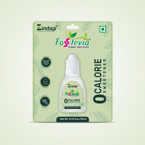 Zindagi FoStevia Liquid | Natural Zero Calorie Herbal Sweetener | 10ml