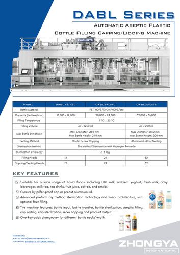 DABL Series - Aseptic Filling Capping Machine