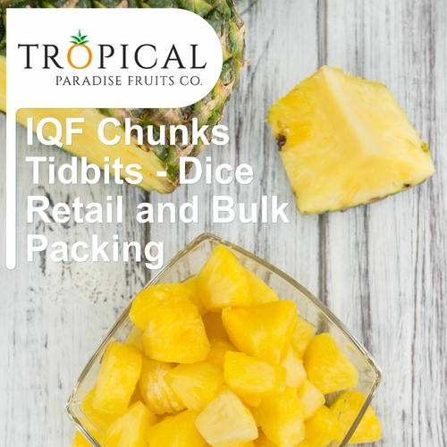 Golden Pineapple IQF Chunks, Tidbits and Dice