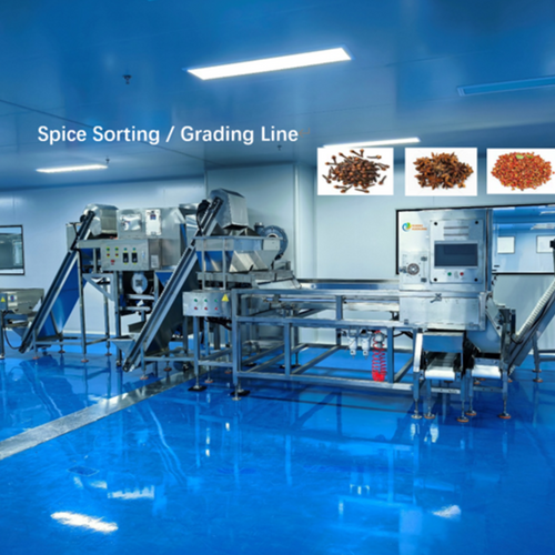 Spice sorting and grading line