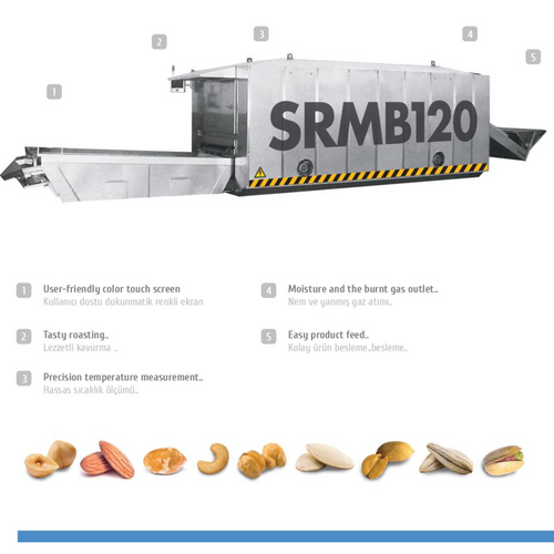 SRMB120 MULTILAYER BELT NUTS ROASTING UNIT