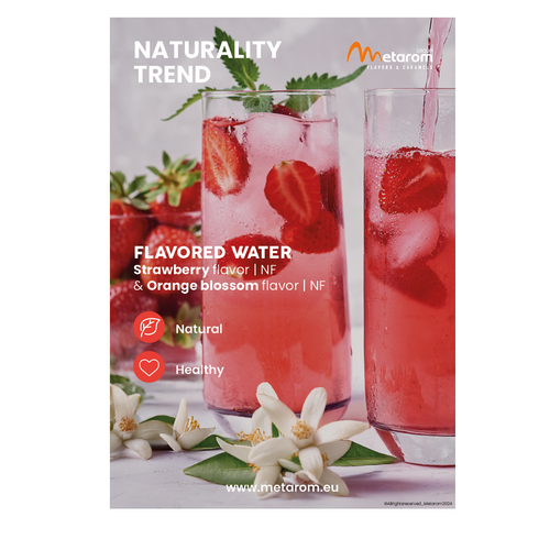 Flavored water orange blossom flavor & strawberry flavor