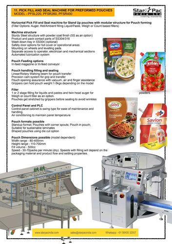 Pick Fill Seal Machines