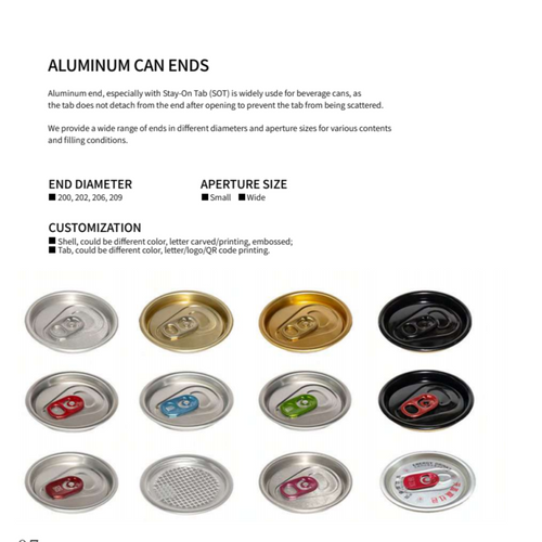 easy open aluminum can lid