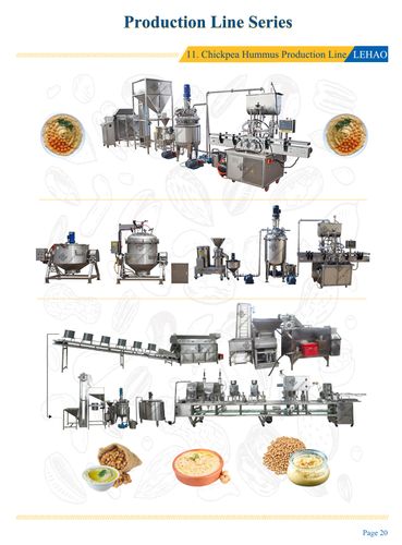 Chickpea/Hummus Production Line