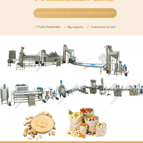 Fully Automatic 500KG/H Peanut Butter Production Line