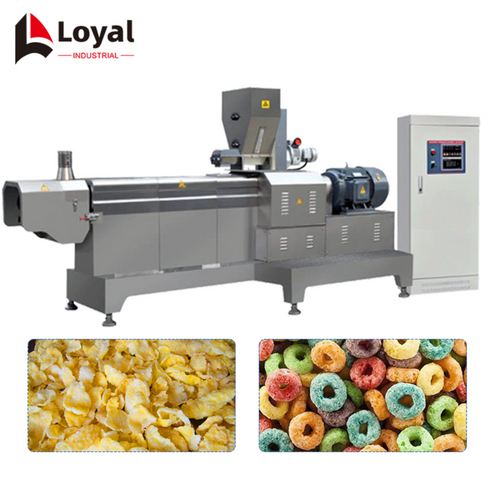 Twin-Screw Extruder Corn Flakes Breakfast Cereals Making Machine