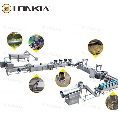 Industrial Potato Process French fries Cutting Cleaning Peeling 500kg/h 1000kg/h Frozen French Fries Production Machine Line