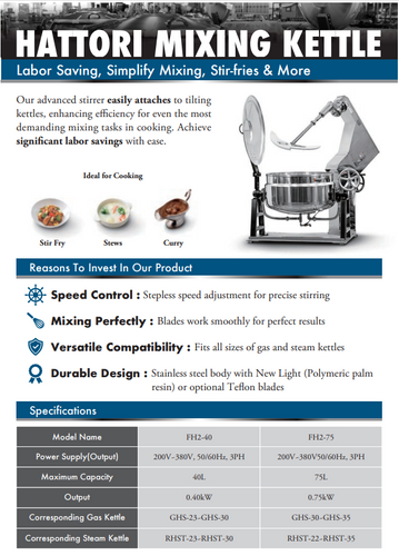 Hattori Mixing kettle