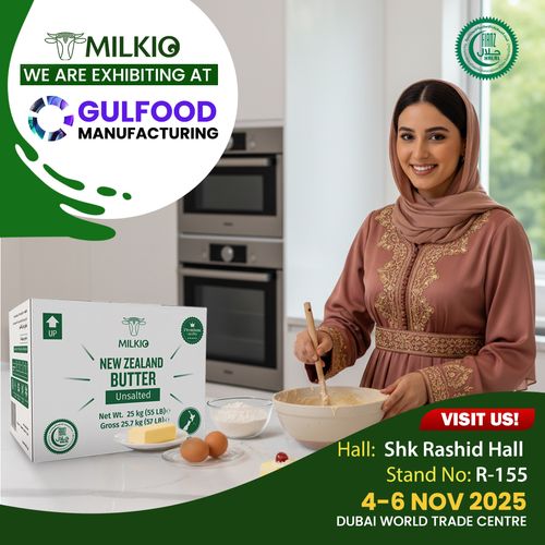 Discover the Best Butter Brand in the Middle East: Milkio Foods Showcases Pure Unsalted Butter at Gulfood Manufacturing 2025