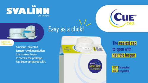 A unique patented tamper-evident cap solution