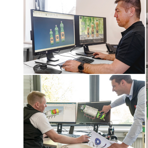 Bottle and blow mould construction / 3d prints and models